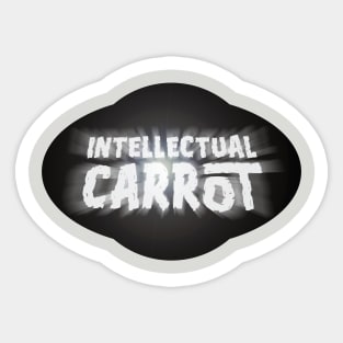 Intellectual Carrot From Another World (B&W) Sticker